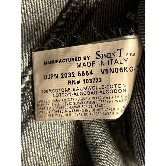 Armani Jeans Jean Jacket Size 6 (0447) - Picture 11 of 12